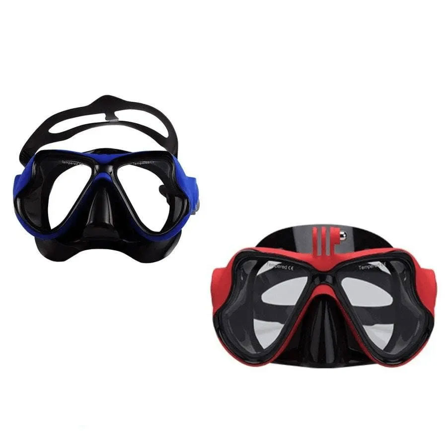 Scuba Mask With Plain Lenses and Large Frame